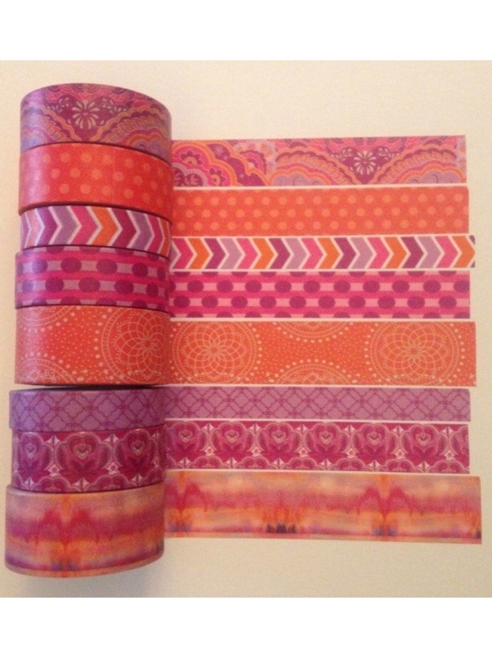 Recollections  | Washi Tube | Orange?Purple Marble